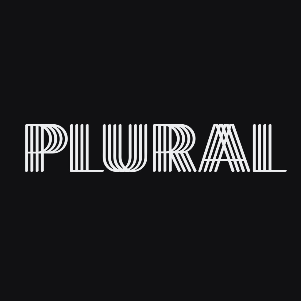 plural.ch — PLURAL wordmark on black, digital democracy platform for Switzerland
